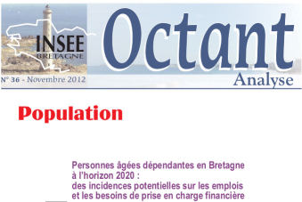 Partenariat - Personnes âgées dépendantes en Bretagne à l'horizon 2020 : des incidences potentielles sur les emplois et les besoins de prise en charge financière